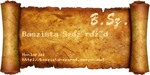 Baszista Szórád névjegykártya